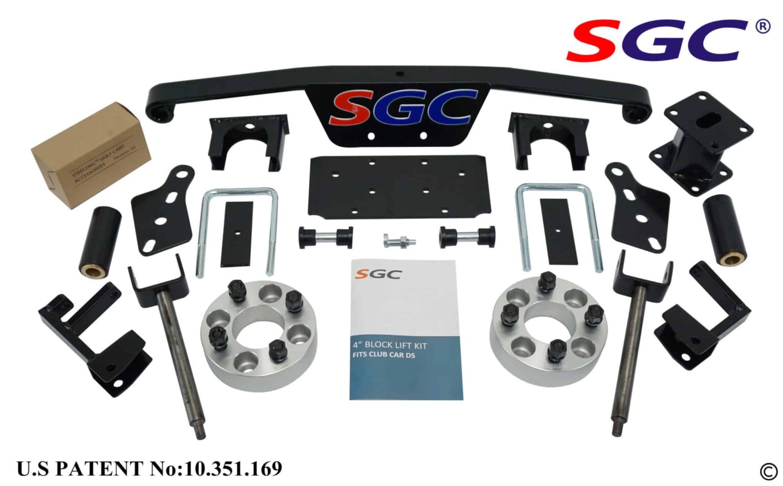 LKDS03 SGC Lift Kit 4" Block (Spindle Extension) for Club Car DS