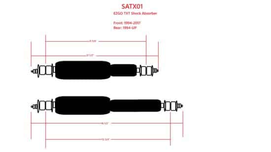 SATX01 – SGC Front Shock Absorber for EZGO TXT (Rear 1994-up) (Front 1994-2017) - Image 2