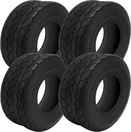 BNDL-TR1001 – STEELENG 18"x8.5"-10" (205/50-10) GECKO Street Tire (SET of 4)