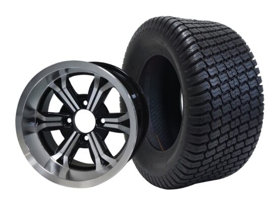 BNDL-TR1206-WH1240-CC0001-LN – SGC 12" Transformer Machined/Black Wheel - Aluminum Alloy / STEELENG 23″x10.5″-12″ Turf Tire