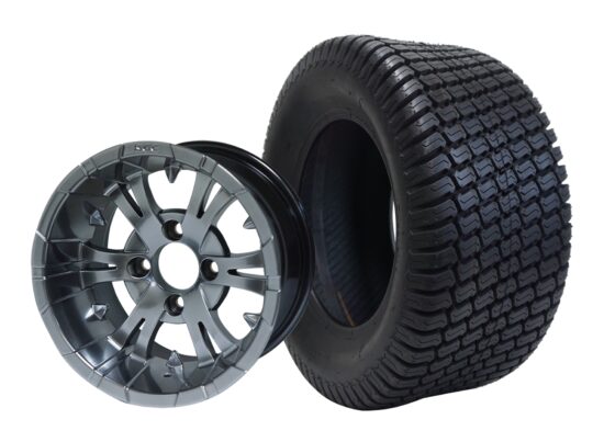 BNDL-TR1206-WH1246-CC0001-LN – SGC 12" Vampire Magnetic Wheel - Aluminum Alloy / STEELENG 23″x10.5″-12″ Turf Tire