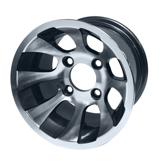 BNDL-TR1005-WH1010-CC0001-LN – SGC 10" Revolver Machined/Gunmetal Wheel - Aluminum Alloy / STEELENG 22"x11"-10" All Terrain Tire DOT approved - Image 5