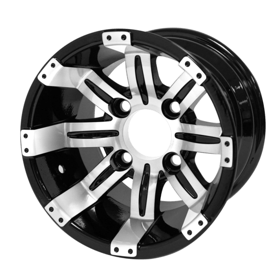 BNDL-TR1004-WH1016-CC0001-LN – SGC 10" Tempest Machined/Black Wheel - Aluminum Alloy / STEELENG 18"x9"-10" STINGER All Terrain Tire DOT approved - Image 4