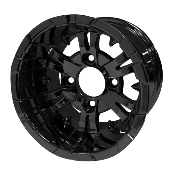 BNDL-TR1004-WH1019-CC0002-LN – SGC 10" Vampire Glossy Black Wheel - Aluminum Alloy / STEELENG 18"x9"-10" STINGER All Terrain Tire DOT approved - Image 4
