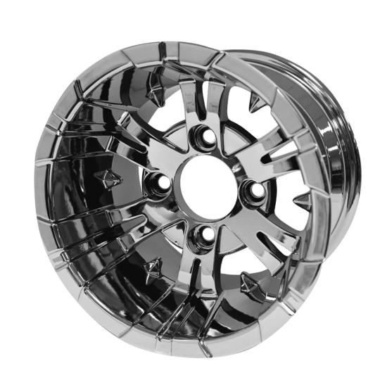 BNDL-TR1004-WH1020-CC0001-LN – SGC 10" Vampire Chrome Wheel - Aluminum Alloy / STEELENG 18"x9"-10" STINGER All Terrain Tire DOT approved - Image 4