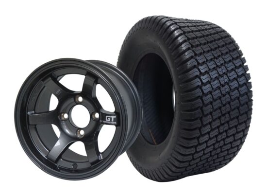 BNDL-TR1206-WH1211-CC0002-LN – SGC 12" GT Machined/Gunmetal Wheel - Aluminum Alloy / STEELENG 23″x10.5″-12″ Turf Tire