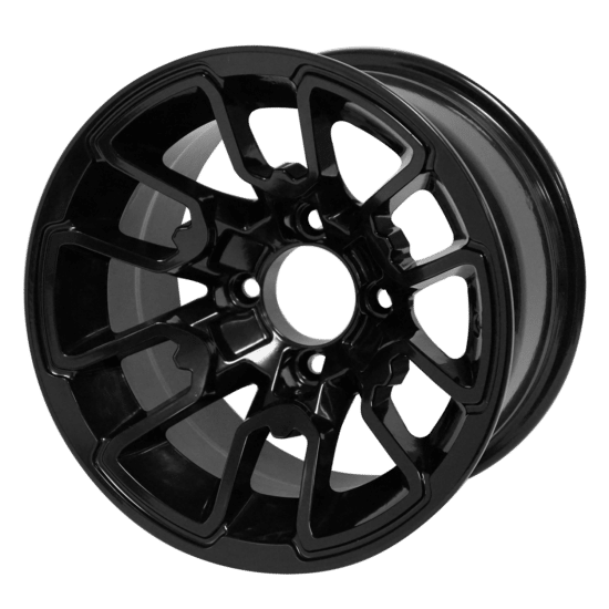 BNDL-TR1215-WH1214-CC0002-LN – SGC 12" Lizard Glossy Black Wheel - Aluminum Alloy / STEELENG 23”x10.5”-12” HELLFIRE Street Tire DOT approved - Image 5