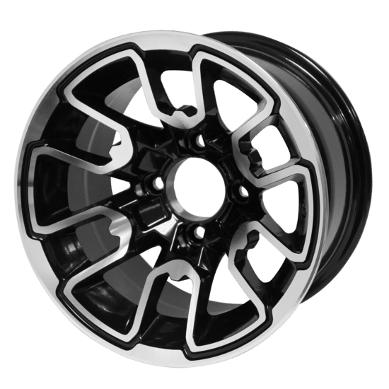 WH1215 – SGC 12" Lizard Machined/Black Wheel - Aluminum Alloy