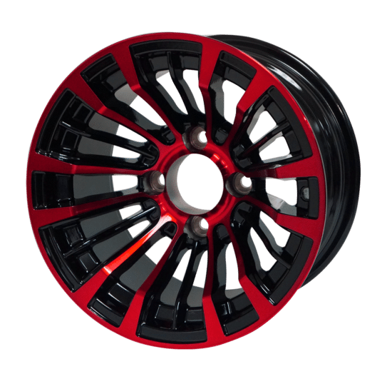 BNDL-TR1215-WH1248-CC0005-LN – SGC 12" Vampire Red-Black Wheel - Aluminum Alloy / STEELENG 23”x10.5”-12” HELLFIRE Street Tire DOT approved - Image 5