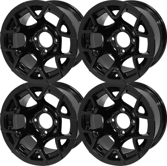 BNDL-WH1227 – SGC 12" Rally Glossy Black Wheel - Aluminum Alloy (SET OF 4)