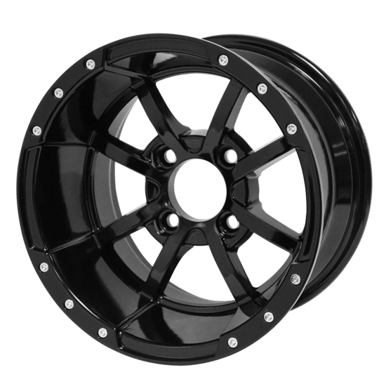 BNDL-TR1215-WH1230-CC0002-LN – SGC 12" Storm Trooper Glossy Black Wheel - Aluminum Alloy / STEELENG 23”x10.5”-12” HELLFIRE Street Tire DOT approved - Image 5