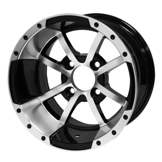 BNDL-TR1215-WH1231-CC0001-LN – SGC 12" Storm Trooper Machined/Black Wheel - Aluminum Alloy / STEELENG 23”x10.5”-12” HELLFIRE Street Tire DOT approved - Image 5