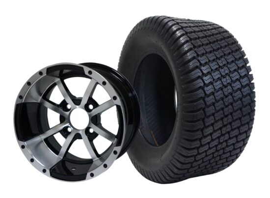 BNDL-TR1206-WH1231-CC0001-LN – SGC 12" Storm Trooper Machined/Black Wheel - Aluminum Alloy / STEELENG 23″x10.5″-12″ Turf Tire