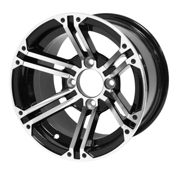 BNDL-TR1215-WH1239-CC0001-LN – SGC 12" Terminator Machined/Black Wheel - Aluminum Alloy / STEELENG 23”x10.5”-12” HELLFIRE Street Tire DOT approved - Image 5