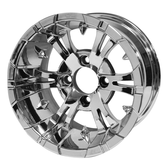 BNDL-TR1215-WH1243-CC0001-LN – SGC 12" Vampire Chrome Wheel - Aluminum Alloy / STEELENG 23”x10.5”-12” HELLFIRE Street Tire DOT approved - Image 5