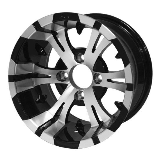 BNDL-TR1215-WH1245-CC0001-LN – SGC 12" Vampire Machined/Black Wheel - Aluminum Alloy / STEELENG 23”x10.5”-12” HELLFIRE Street Tire DOT approved - Image 5