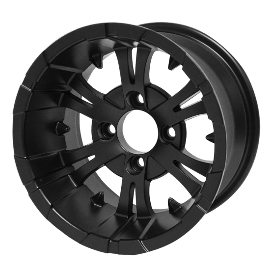BNDL-TR1215-WH1247-CC0003-LN – SGC 12" Vampire Matte Black Wheel - Aluminum Alloy / STEELENG 23”x10.5”-12” HELLFIRE Street Tire DOT approved - Image 5