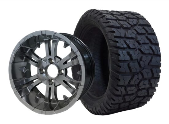 BNDL-TR1401-WH1416-CC0001-LN – SGC 14" Vampire Magnetic Wheel - Aluminum Alloy / STEELENG 22"x10.5"-14" GATOR Hybrid AT Tire DOT approved