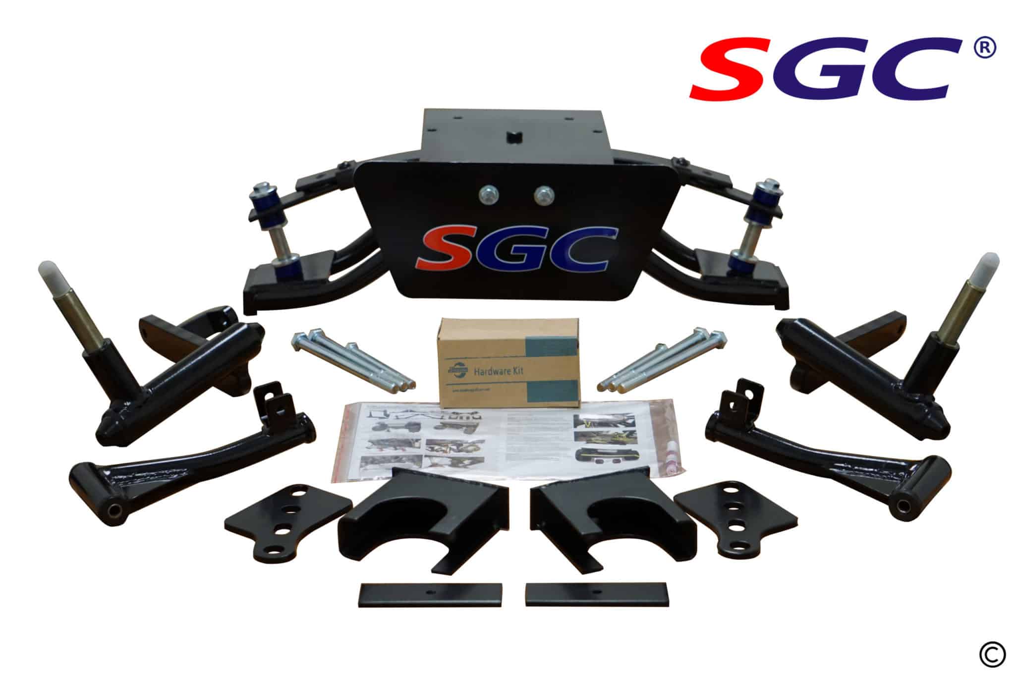 LKDS02 SGC Lift Kit 6" Heavy Duty Double AArm for Club Car DS (19822003) Steeleng Golf Carts