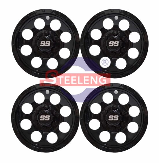 WC1002 – SGC 10" Wheel Covers Glossy Black Finish SS Design (SET OF 4)