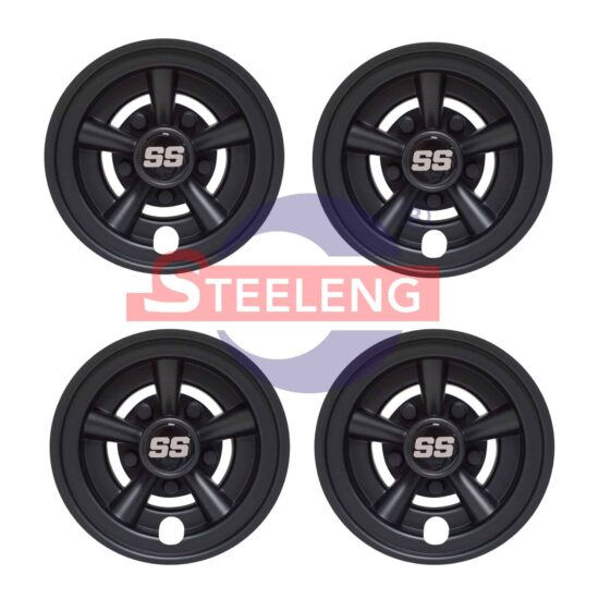 WC0803 – SGC 8" Wheel Covers Matte Black Finish SS Design (SET OF 4)