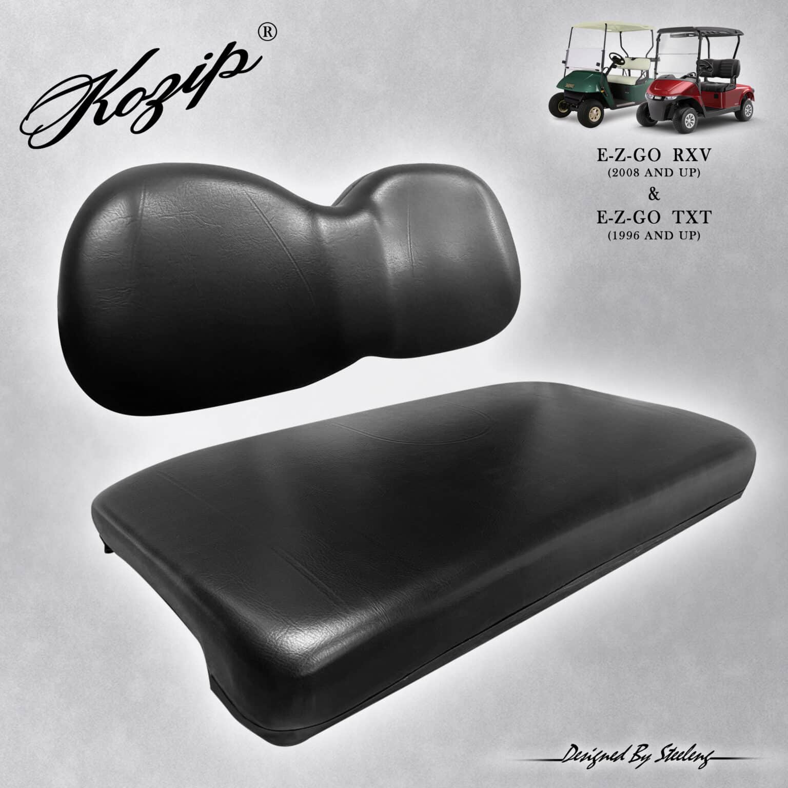 SCTX06  Kozip Cushion Set Front Seat for EZGO TXT- Black (2014-up ...