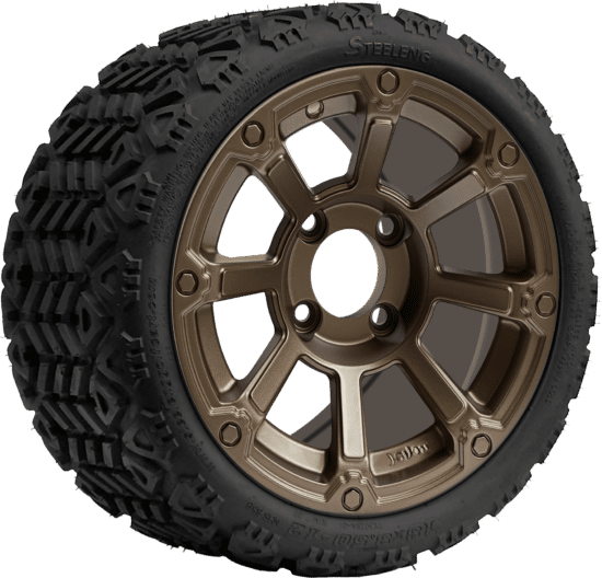 BNDL-TR1208-WH1263-CC0026-LN - SGC 12" Cyclops Bronze Wheel - Aluminum Alloy / STEELENG 20″x10″-12″ All Terrain Tire DOT approved