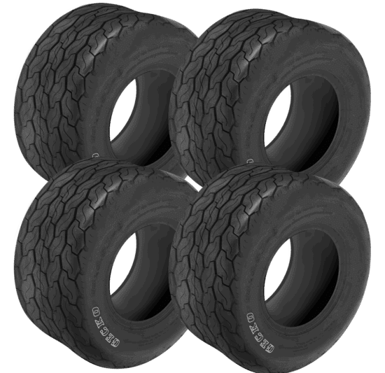 BNDL-TR0805 – STEELENG 18"x8.5"-8" GECKO Street Tire (White Letter Version) (SET of 4)