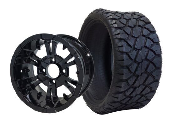 BNDL-TR1402-WH1414-CC0002-LN – SGC 14" Vampire Glossy Black Wheel - Aluminum Alloy / STEELENG 20"x8.5"-14" STINGER Hybrid AT Tire DOT approved (Copy)