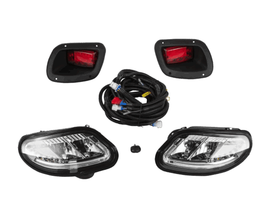 BNDL-LITX02-LIDX02 – SGC LED Light Kit for EZGO TXT (2014-up) 12 volt / SGC Deluxe Light Kit for all Carts Except CCPR (Brake, Horn, Turn signal and Harness)
