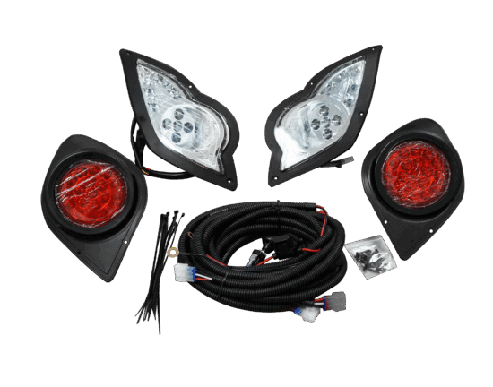 BNDL-LIYM01-LIDX02 – SGC LED Light Kit for Yamaha G29 (Drive) (2007-up) -12 volt / SGC Deluxe Light Kit for all Carts Except CCPR (Brake, Horn, Turn signal and Harness)