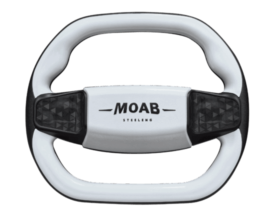 BNDL-WA0009-WAYM01 - MOAB Steering Wheel - Sport Version - White / SGC Steering Wheel Adaptor for Yamaha G29 (Drive) and Drive 2
