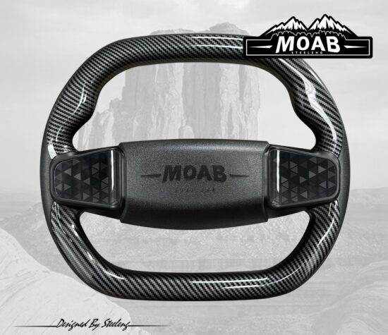 BNDL-WA0011-WADS01 - MOAB Steering Wheel - Sport Version - Carbon Fiber / SGC Steering Wheel Adaptor for Club Car DS - Image 4