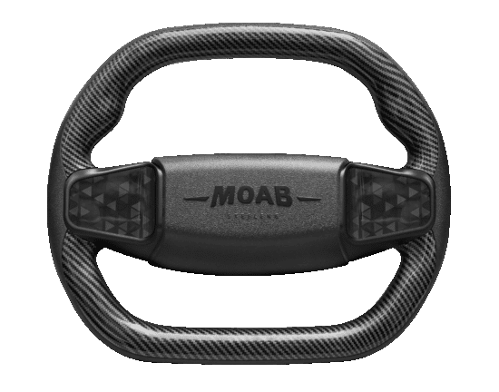 BNDL-WA0011-WADS01 - MOAB Steering Wheel - Sport Version - Carbon Fiber / SGC Steering Wheel Adaptor for Club Car DS