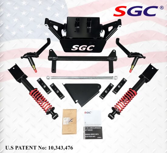 LKYM11 – SGC Lift Kit - 6" A-Arm kit for Yamaha Drive 2 Fleet model - Solid axle (2017-up) Electric only